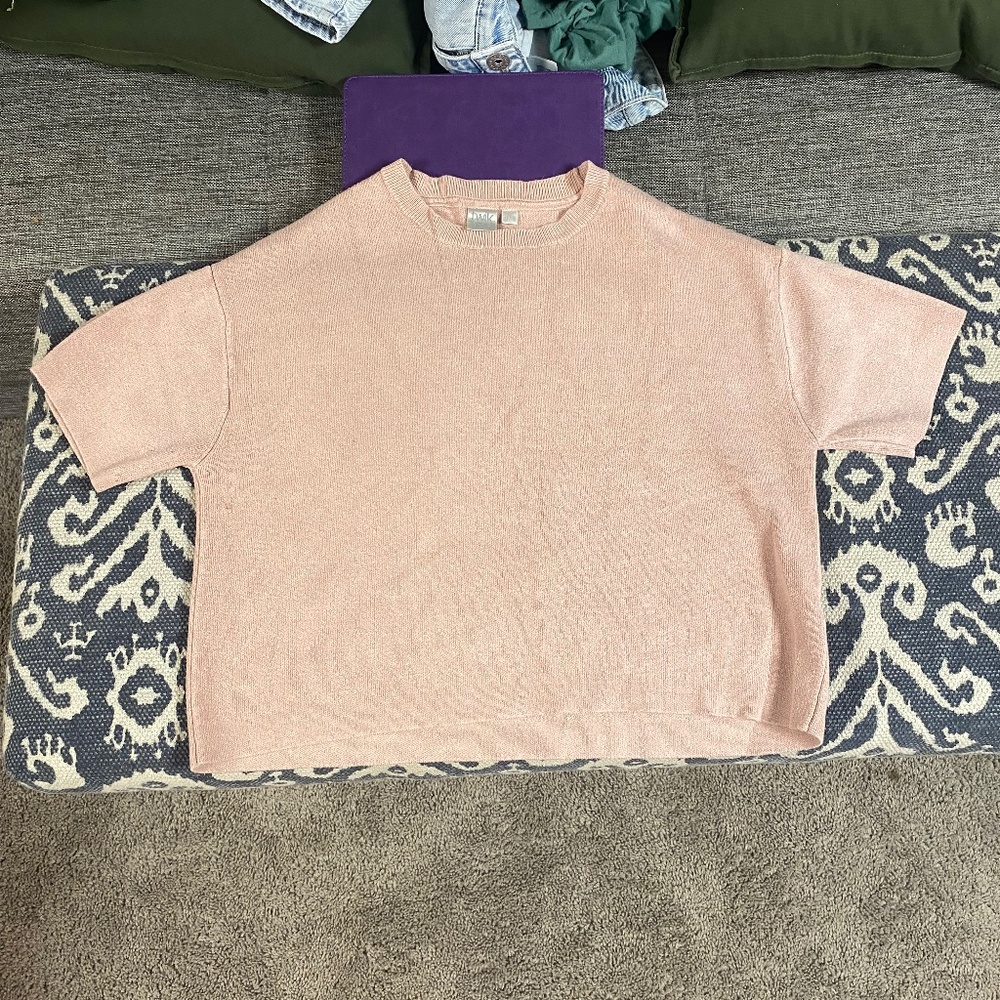 Pink sweater t-shirt